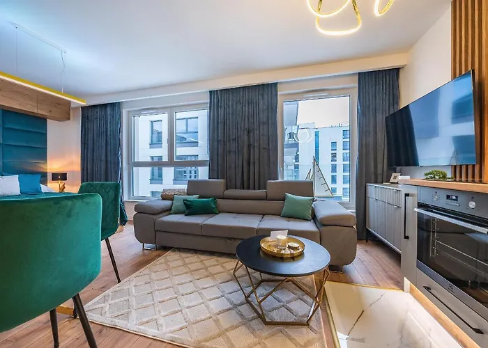 Lägenhet Glow Apartments, Letnica - Przystan Siodme Niebo Gdańsk